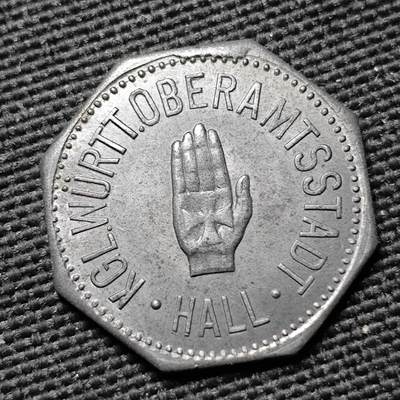 KK钱币收藏小铺  第397期 百期特怕（四拍之一） 2月预留时间 周末发货 -  1918 德紧施韦比施哈尔 10芬尼铁币