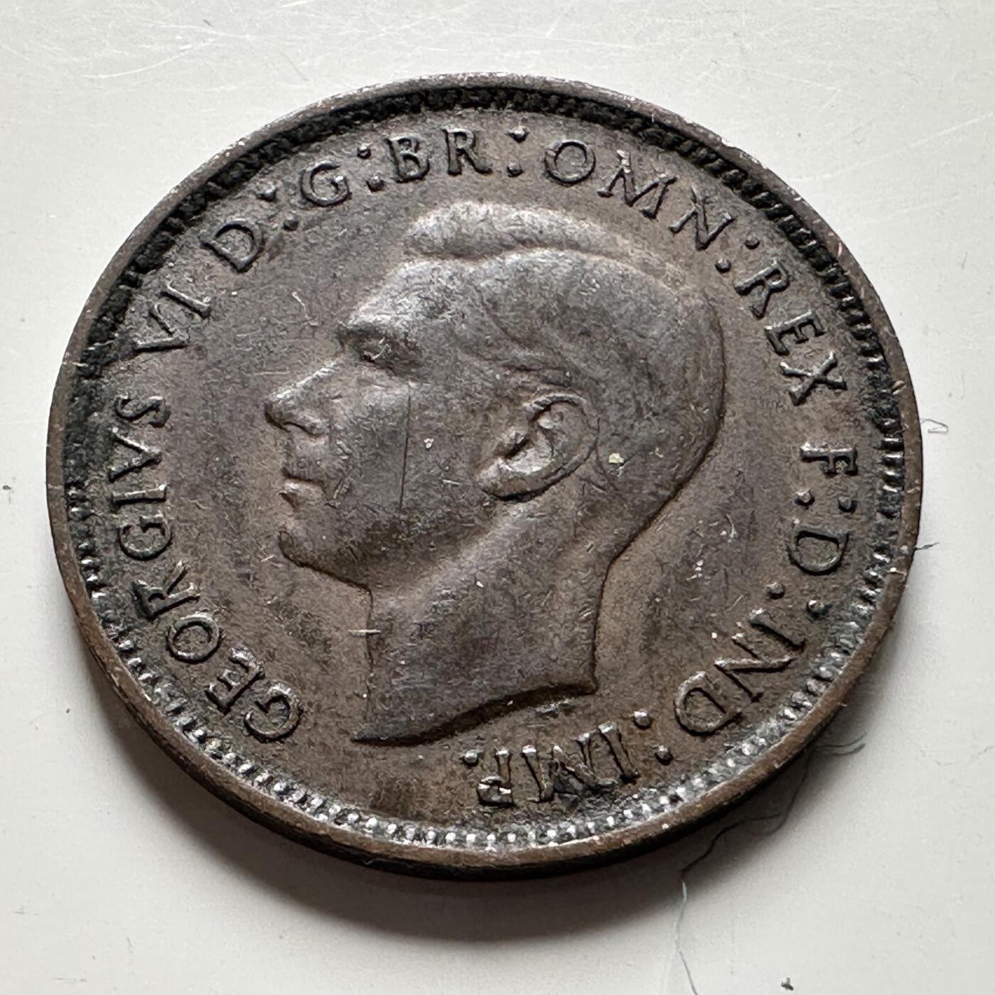 🌹外币初藏🌹🐯2026年第19场 快递已停，正月十五后再发 英国1942年1/4便士 一法新