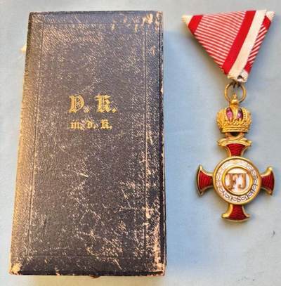 盛世勋华——号角文化勋章邮票专场拍卖第305期 - 奥匈帝国一级功绩勋章 金制带标 带原盒