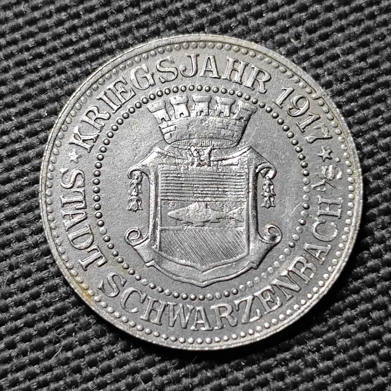 KK钱币收藏小铺  第397期 百期特怕（四拍之一） 2月预留时间 周末发货  1917 德紧施瓦岑巴赫 10芬尼铁币
