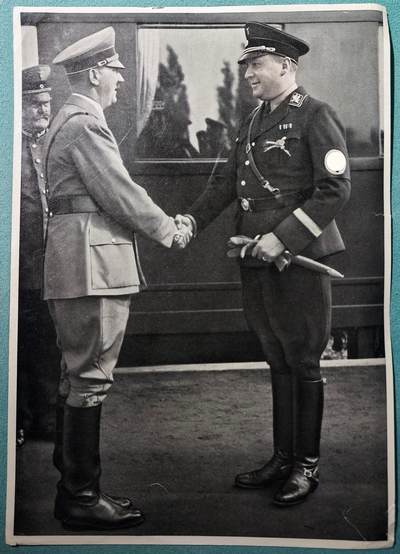 盛世勋华——号角文化勋章邮票专场拍卖第305期 - 德国（1939）小胡子系列宣传卡片 会见席腊赫    