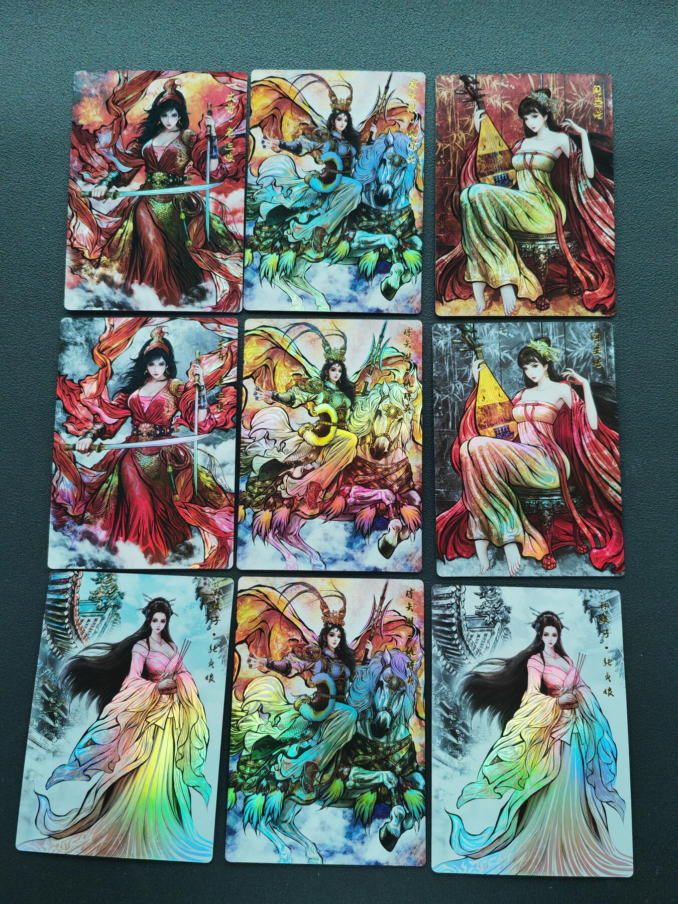 周四第100期阳大大卡牌拍卖第100期（持续收拍品，周六晚上九点截拍，进群福利早知道） 【彩闪】卡德曼 张建东水浒 扈三娘+林娘子+仇琼英+阎婆惜 美女大赏9张