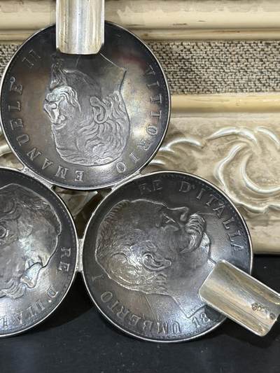 海外回流精品拍卖（五一专场） 法国回流19世纪银制烟灰缸800银（尺寸：8.5cm，28g，有银款800）