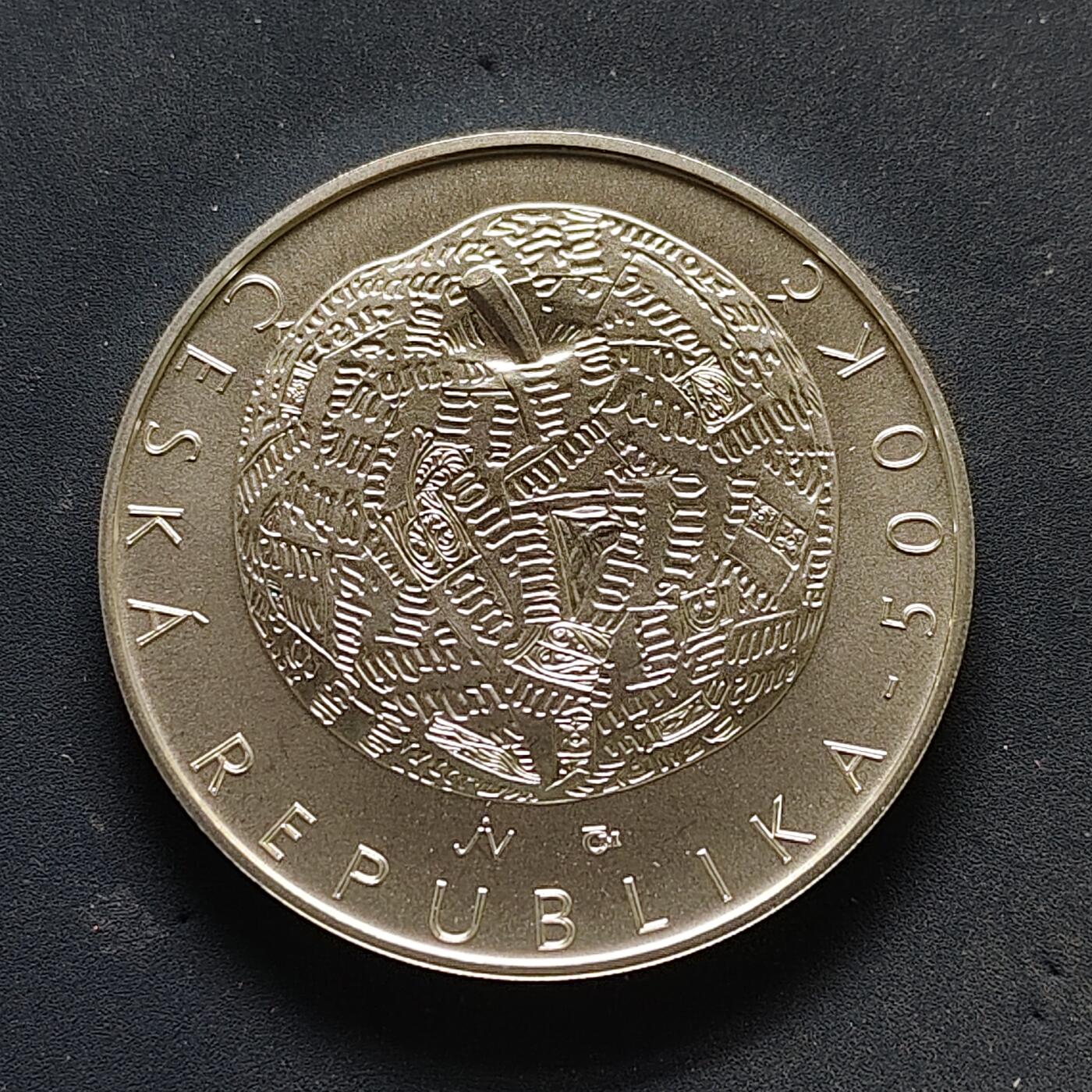 【全场包邮】纯粹捡漏拍503场 【少见】捷克2014年500克朗先锋艺术家伊日·科拉什诞辰100周年纪念银币【40毫米25克92.5%】-量5100