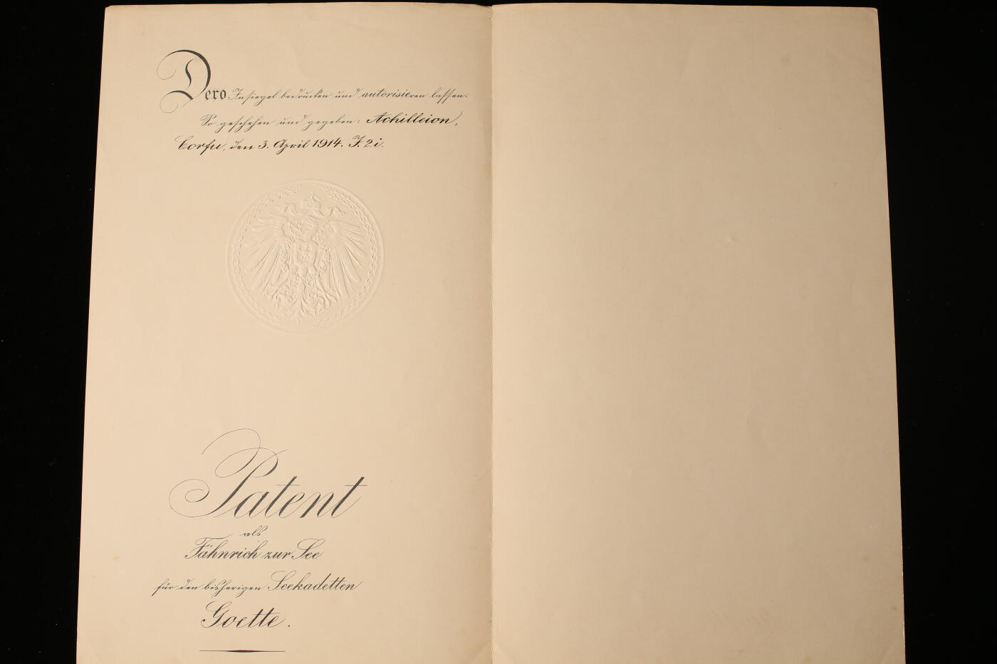 欢庆春节！戎马世界章牌大赏第112期春节大拍  德专场 瓦尔特·戈特博士晋级为海军军官候补生的任命书