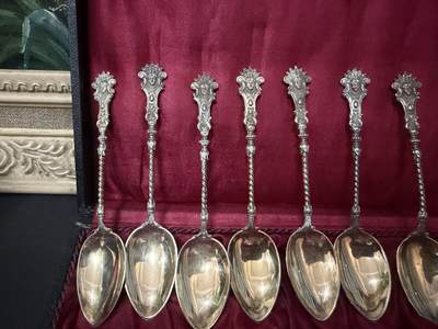 海外回流精品拍卖（五一专场） 法国回流银勺子一套（10.8cm，122g，有银标800）