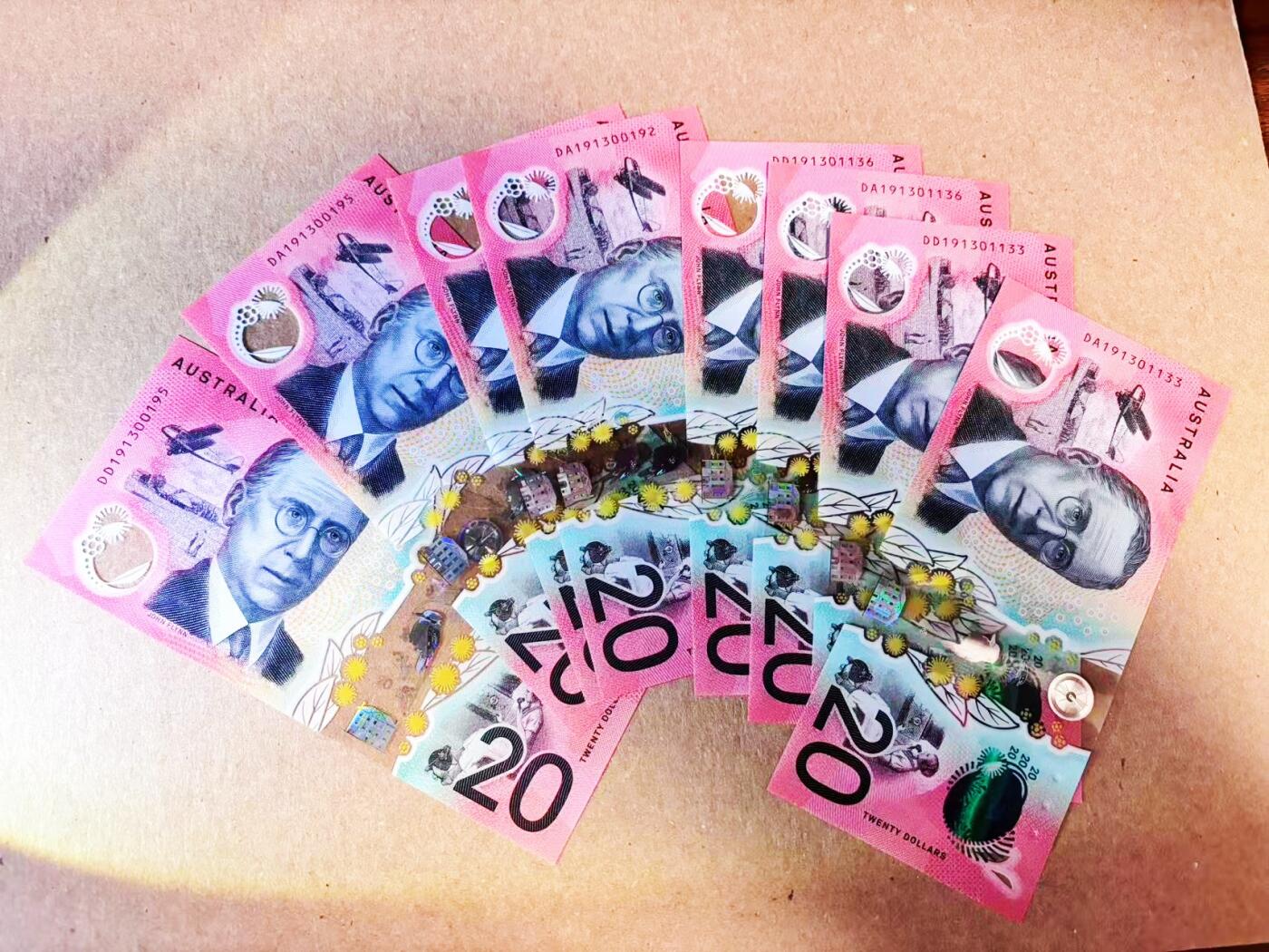 【Blue Auction】世界纸币精拍第786期——18级TOP拍卖/信誉/品质/专业/高效💫(年前收官场） 【一组8张 含无47】澳大利亚 20元 塑料钞 全新UNC