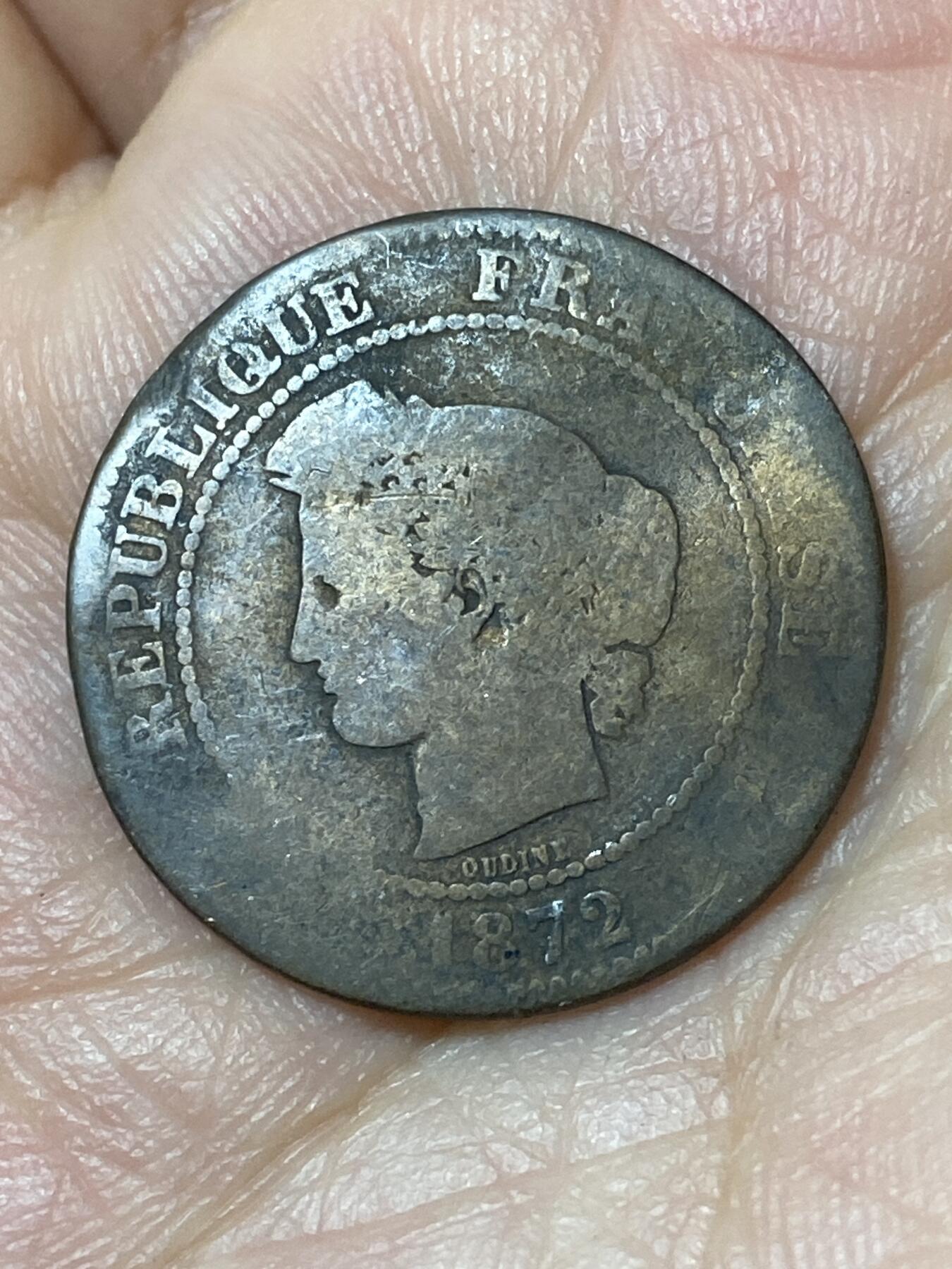 2026年第二十三场(总第一百九十二场）外国好品散币场(年后发货) 法兰西第三共和国1872年5生丁(A标，巴黎造)