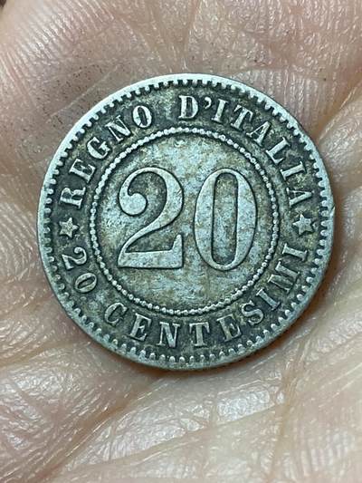 2026年第二十三场(总第一百九十二场）外国好品散币场(年后发货) - 意大利王国1894单年份20分(翁贝托一世时期，KB标柏林造)