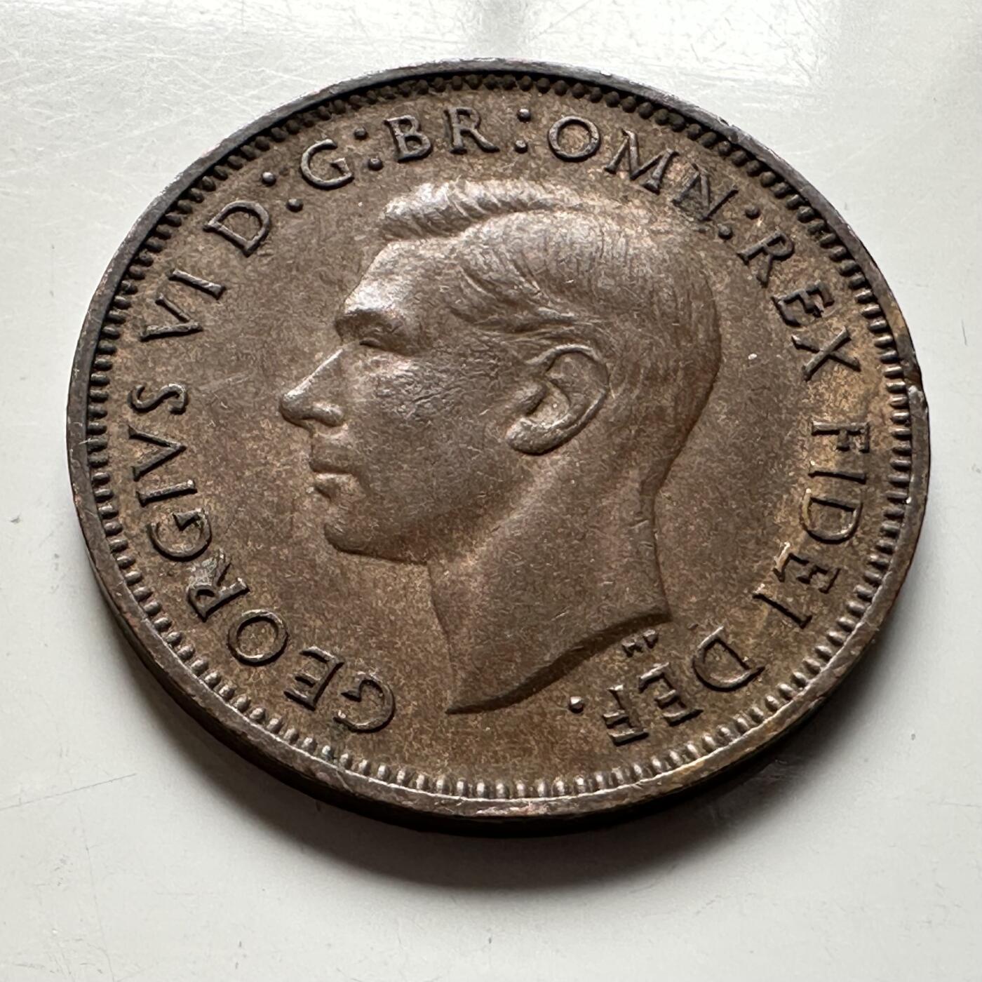 🌹外币初藏🌹🐯2026年第19场 快递已停，正月十五后再发 英国1951年1/4便士 一法新 c