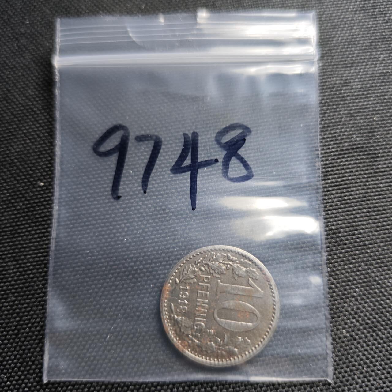 KK钱币收藏小铺  第397期 百期特怕（四拍之一） 2月预留时间 周末发货 1918 德紧伊瑟隆市 10芬尼铁币 