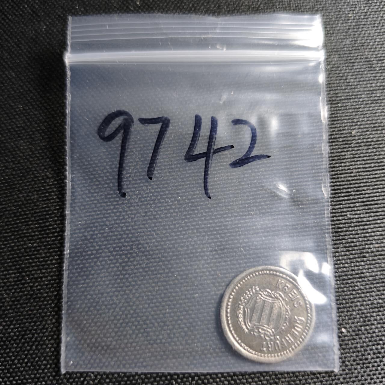 KK钱币收藏小铺  第397期 百期特怕（四拍之一） 2月预留时间 周末发货 1918 德紧奎尔福特5芬尼 铁币