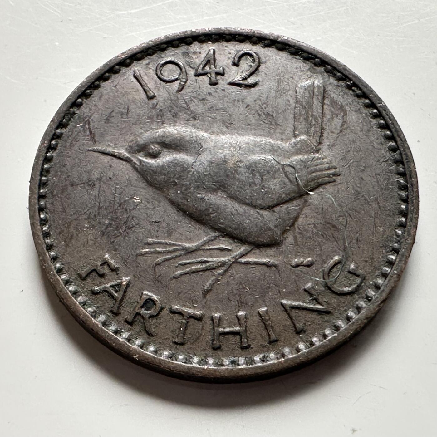 🌹外币初藏🌹🐯2026年第19场 快递已停，正月十五后再发 英国1942年1/4便士 一法新