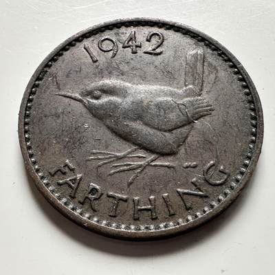 🌹外币初藏🌹🐯2026年第19场 快递已停，正月十五后再发 - 英国1942年1/4便士 一法新