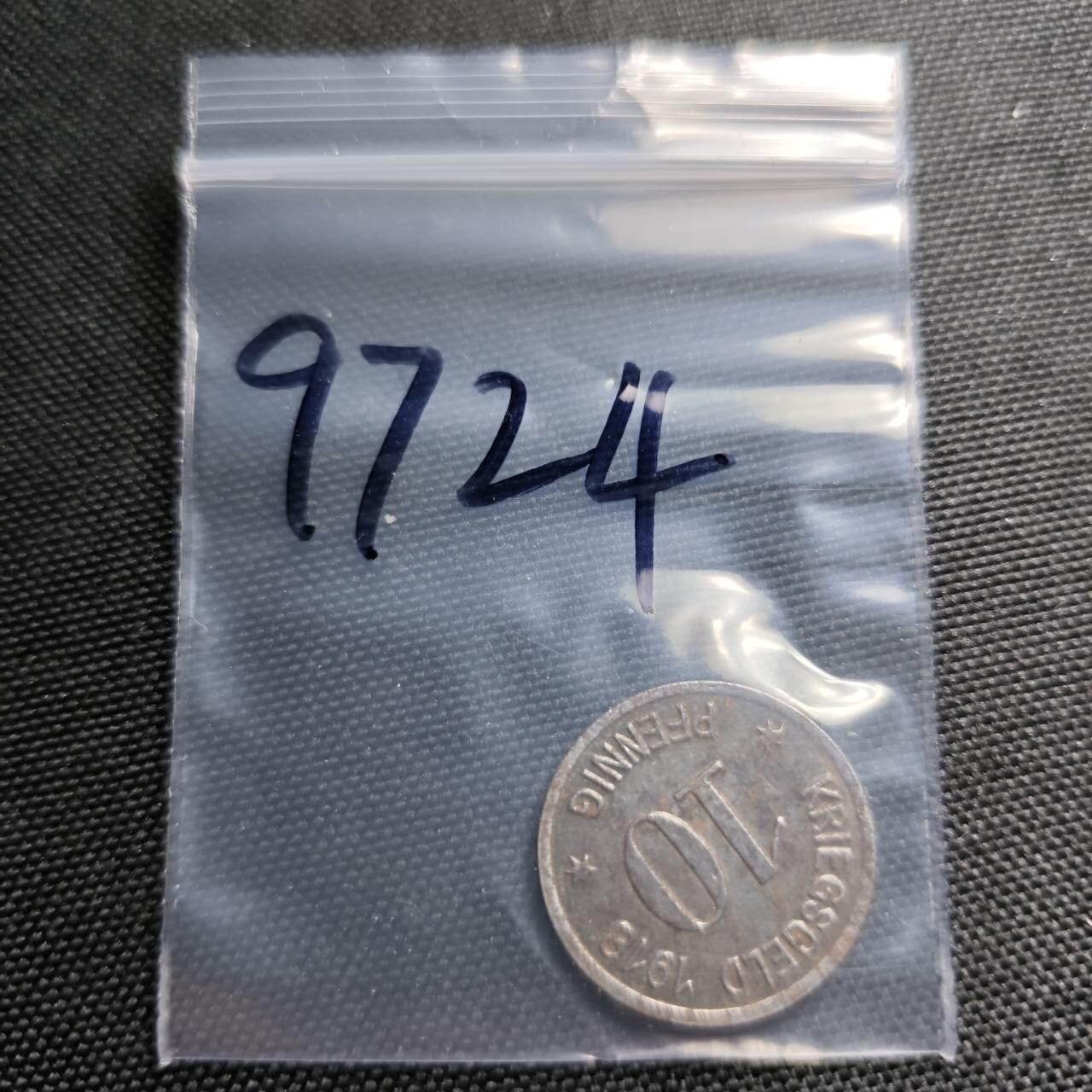 KK钱币收藏小铺  第397期 百期特怕（四拍之一） 2月预留时间 周末发货 1918 德紧席根市10芬尼 铁币