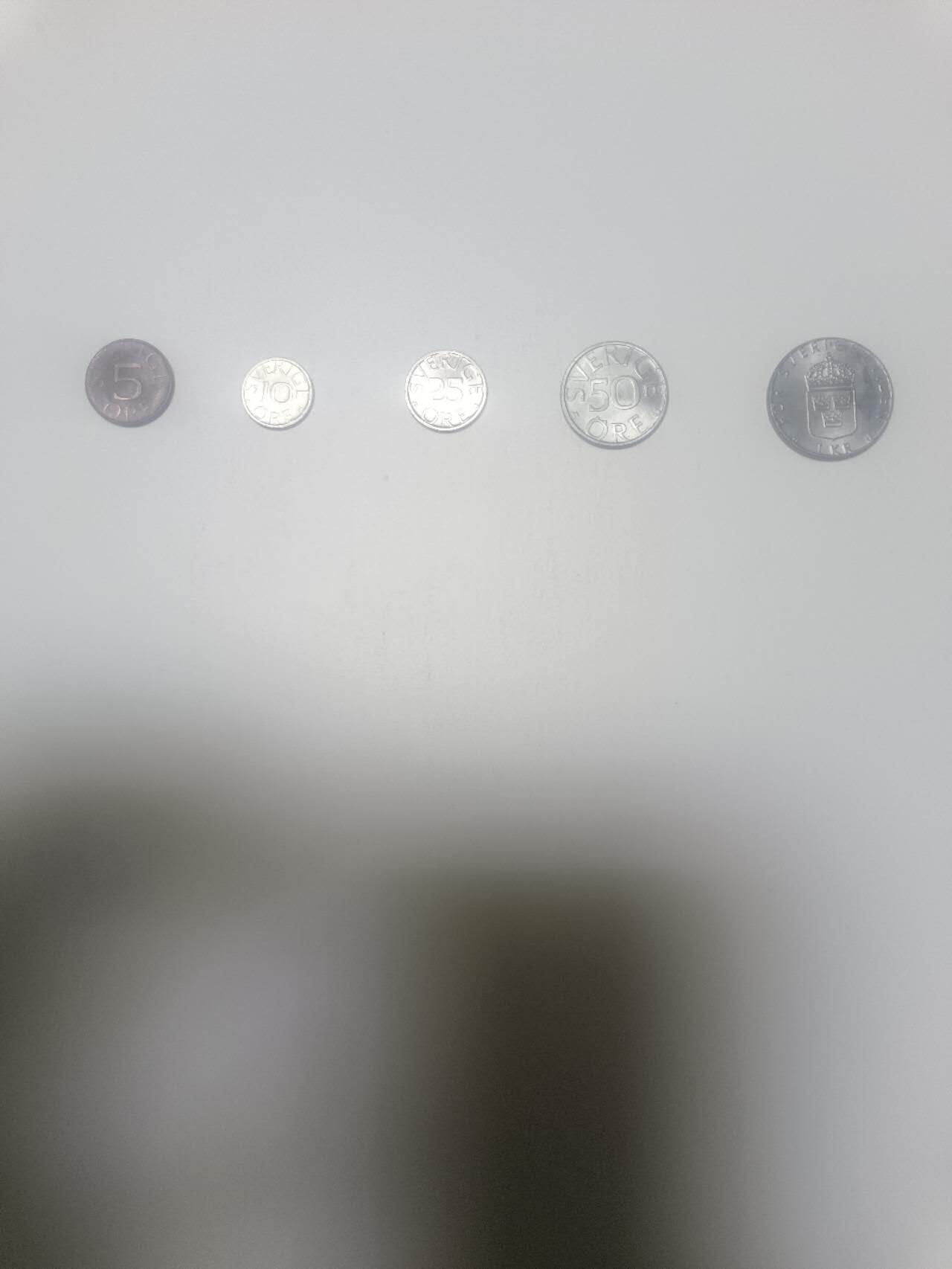 【20260212】非全新纸币和硬币第334场 瑞典5枚硬币小全套