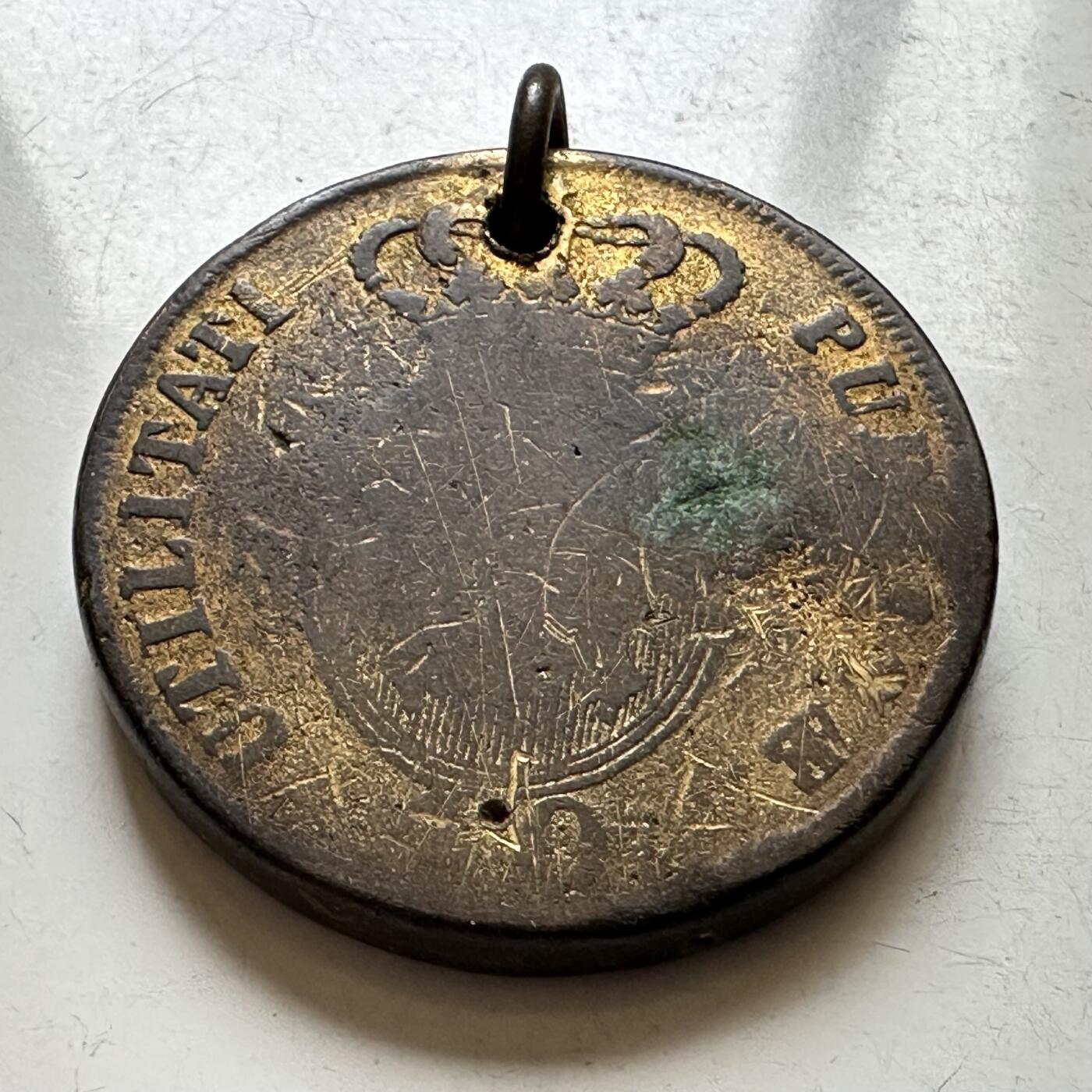 🌹外币初藏🌹🐯2026年第19场 快递已停，正月十五后再发 葡萄牙若昂六世1820年40瑞斯铜币 32克，35毫米大铜币