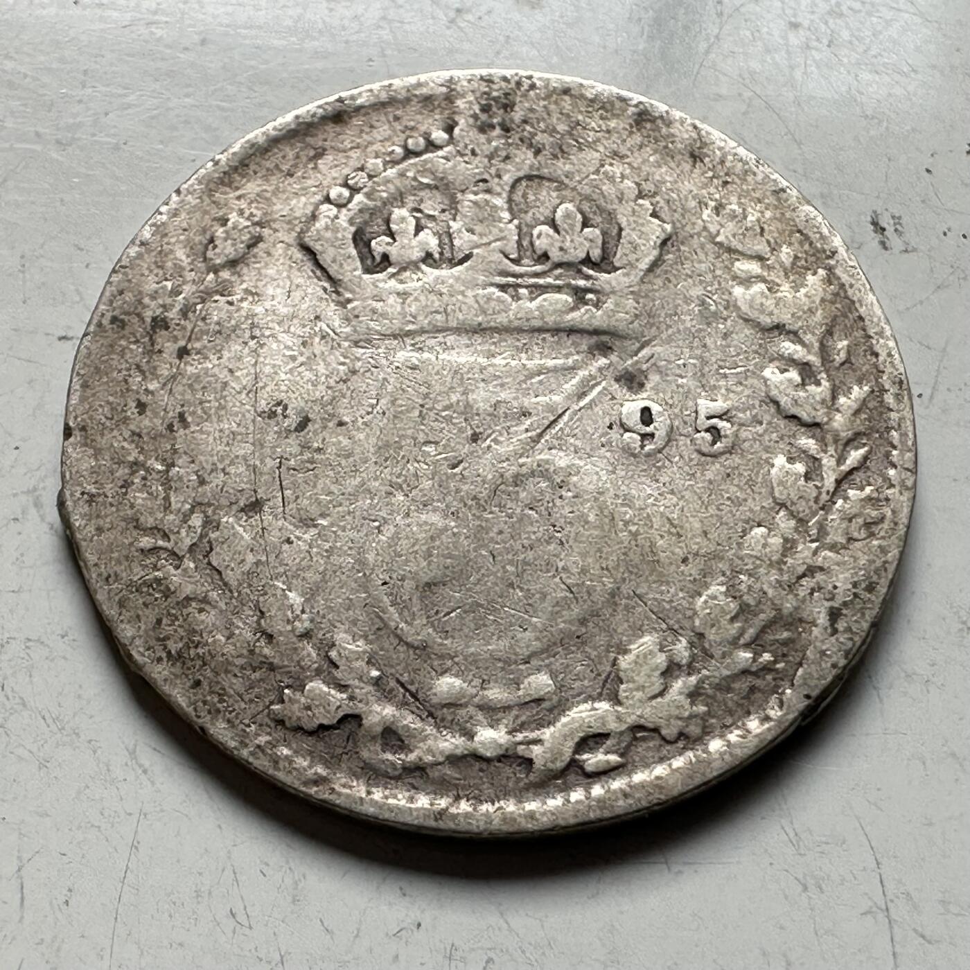 🌹外币初藏🌹🐯2026年第19场 快递已停，正月十五后再发 英国1895年三便士银币 92.5%高银