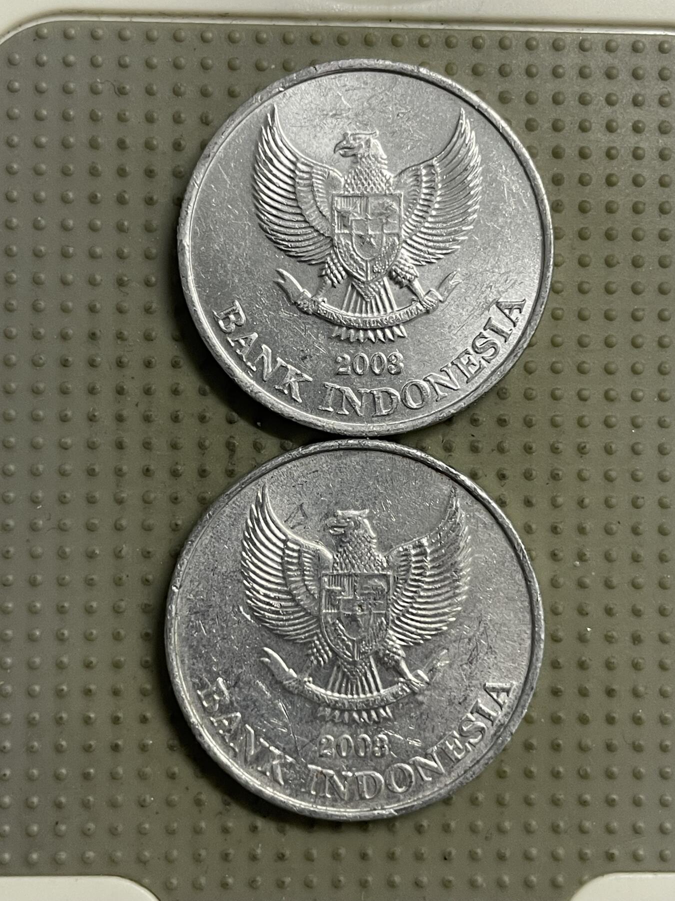 2026年第26场各国散币拍卖（总第176场）年前发货截止到11号 印度尼西亚2003年500卢比2枚