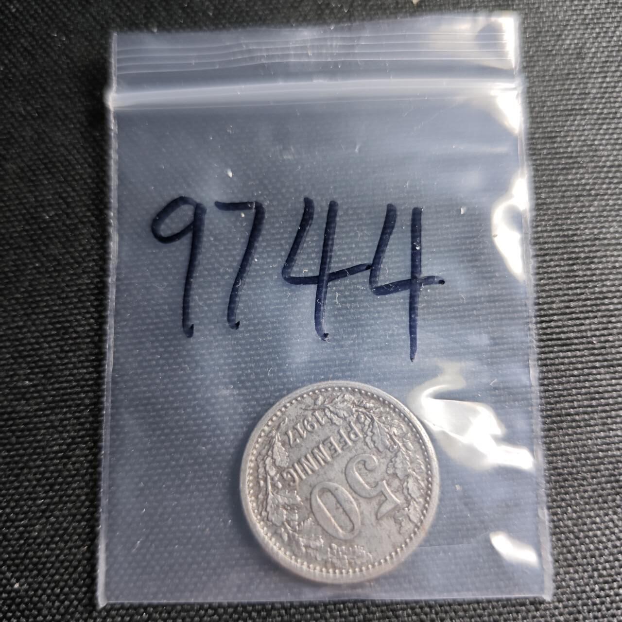 KK钱币收藏小铺  第397期 百期特怕（四拍之一） 2月预留时间 周末发货 1917 德紧哈廷根市 50芬尼铁币 