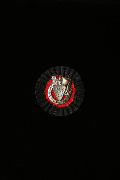 欢庆春节！戎马世界章牌大赏第112期春节大拍  德专场 - 施瓦本歌唱联盟徽章，安装于布制玫瑰饰上，背带别针，约1910–1930年，施瓦本地区