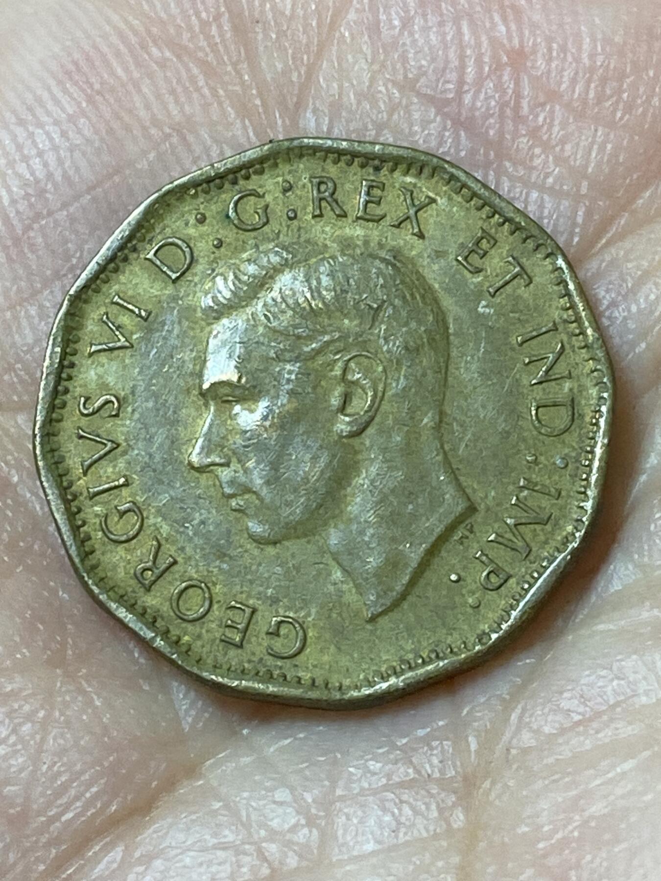 2026年第二十三场(总第一百九十二场）外国好品散币场(年后发货) 少见–加拿大🇨🇦1943年5分(乔治六世第三版，顿巴黄铜材质，首发年仅发行2年)