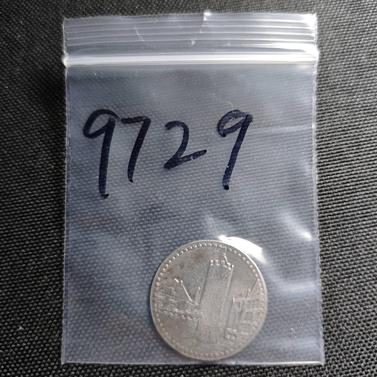 KK钱币收藏小铺  第397期 百期特怕（四拍之一） 2月预留时间 周末发货 1919德紧波斯内克50芬尼 铁币 城市景观