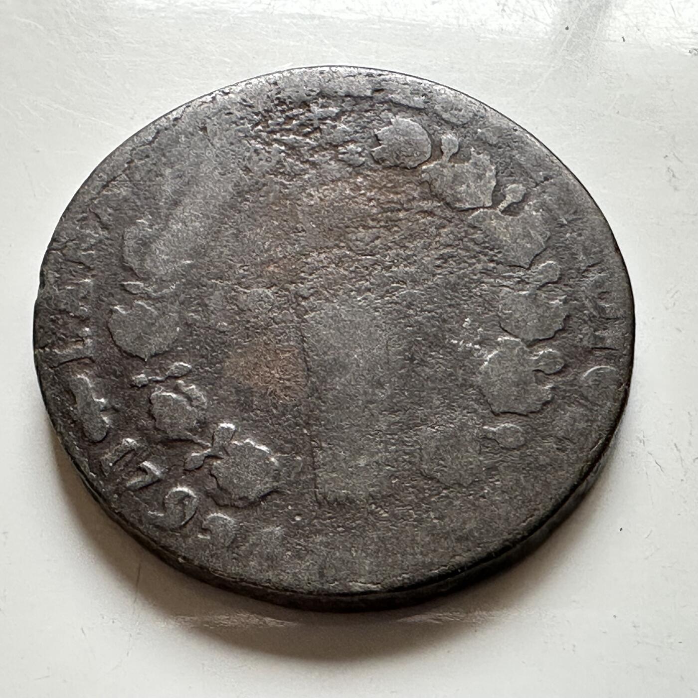 🌹外币初藏🌹🐯2026年第19场 快递已停，正月十五后再发 法国王国1792年路易十六12德尼（12 Deniers）铜币