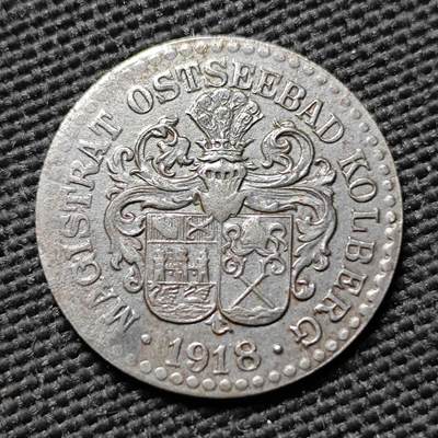 KK钱币收藏小铺  第397期 百期特怕（四拍之一） 2月预留时间 周末发货 - 1918 德紧科尔贝格 10芬尼铁币 