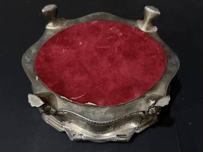 海外回流精品拍卖（五一专场） 法国回流19世纪包银首饰盒（尺寸：15cmX13.5cmX7cm，760.3g，无银标）