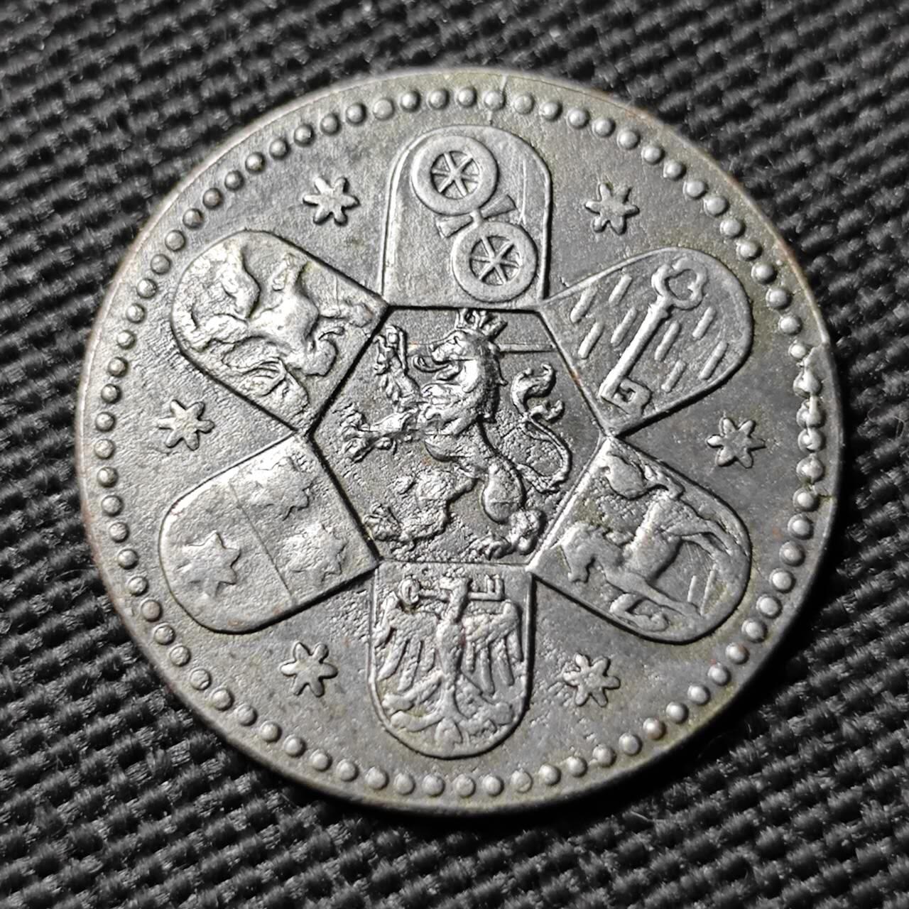 KK钱币收藏小铺  第397期 百期特怕（四拍之一） 2月预留时间 周末发货 1918 德紧黑彭海姆 5芬尼铁币 