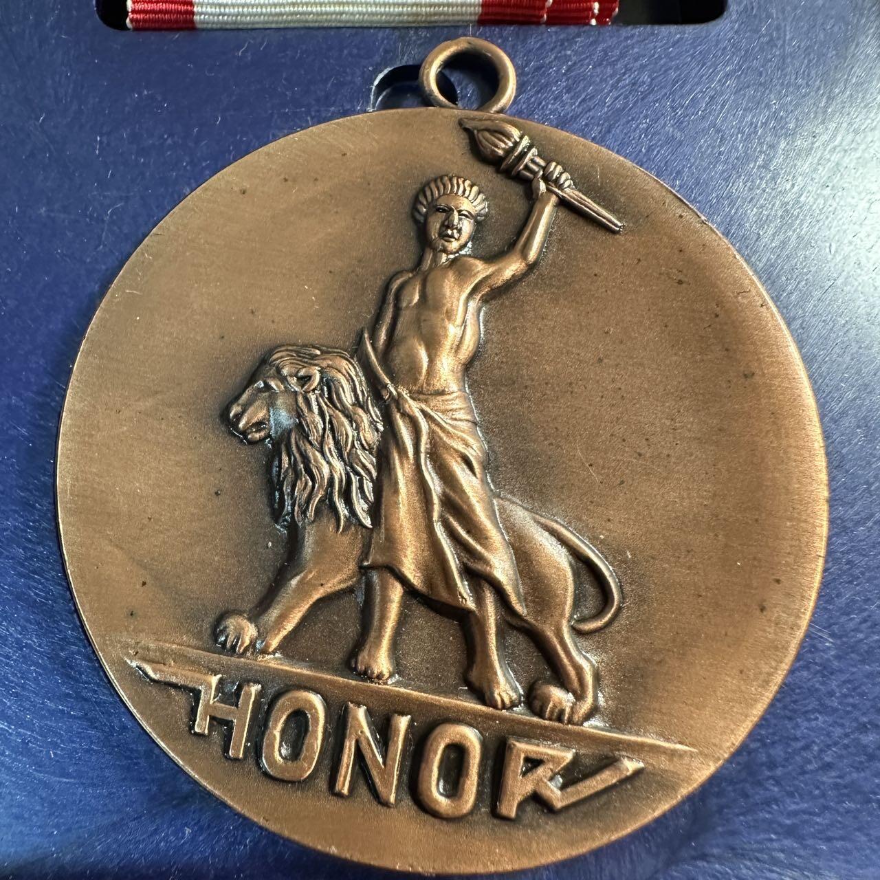 蒂克钱币 -第58场 日本企业章 徽章专场 日本三菱集团 第二回全三菱陆上竞技大会铜奖牌 70mm