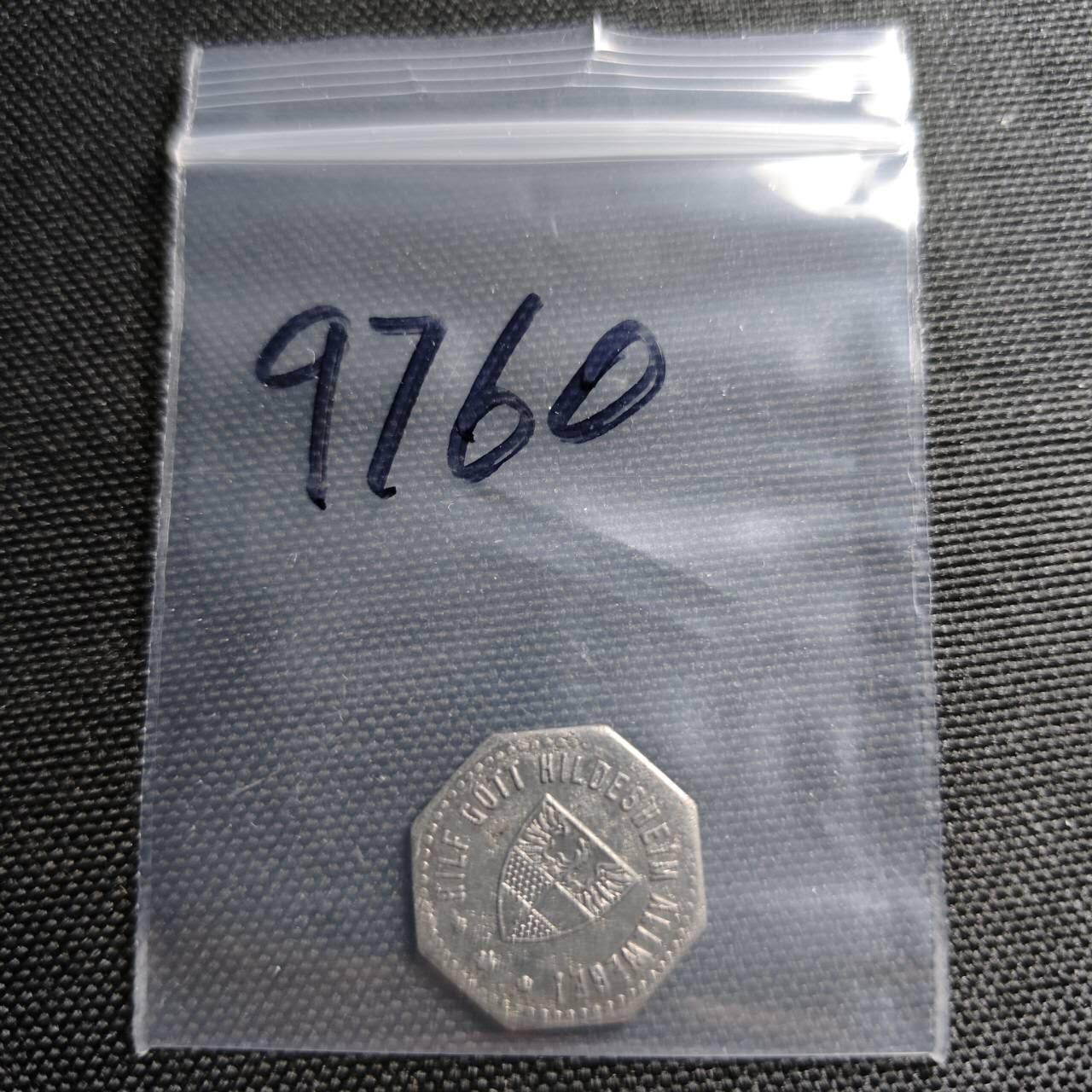 KK钱币收藏小铺  第397期 百期特怕（四拍之一） 2月预留时间 周末发货 1918 德紧希尔德斯海姆市 5芬尼铁币 