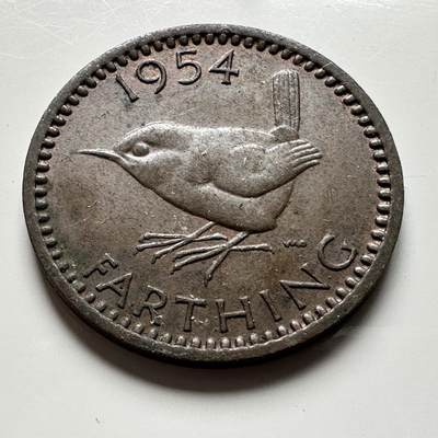 🌹外币初藏🌹🐯2026年第19场 快递已停，正月十五后再发 - 英国1954年1/4便士 一法新 