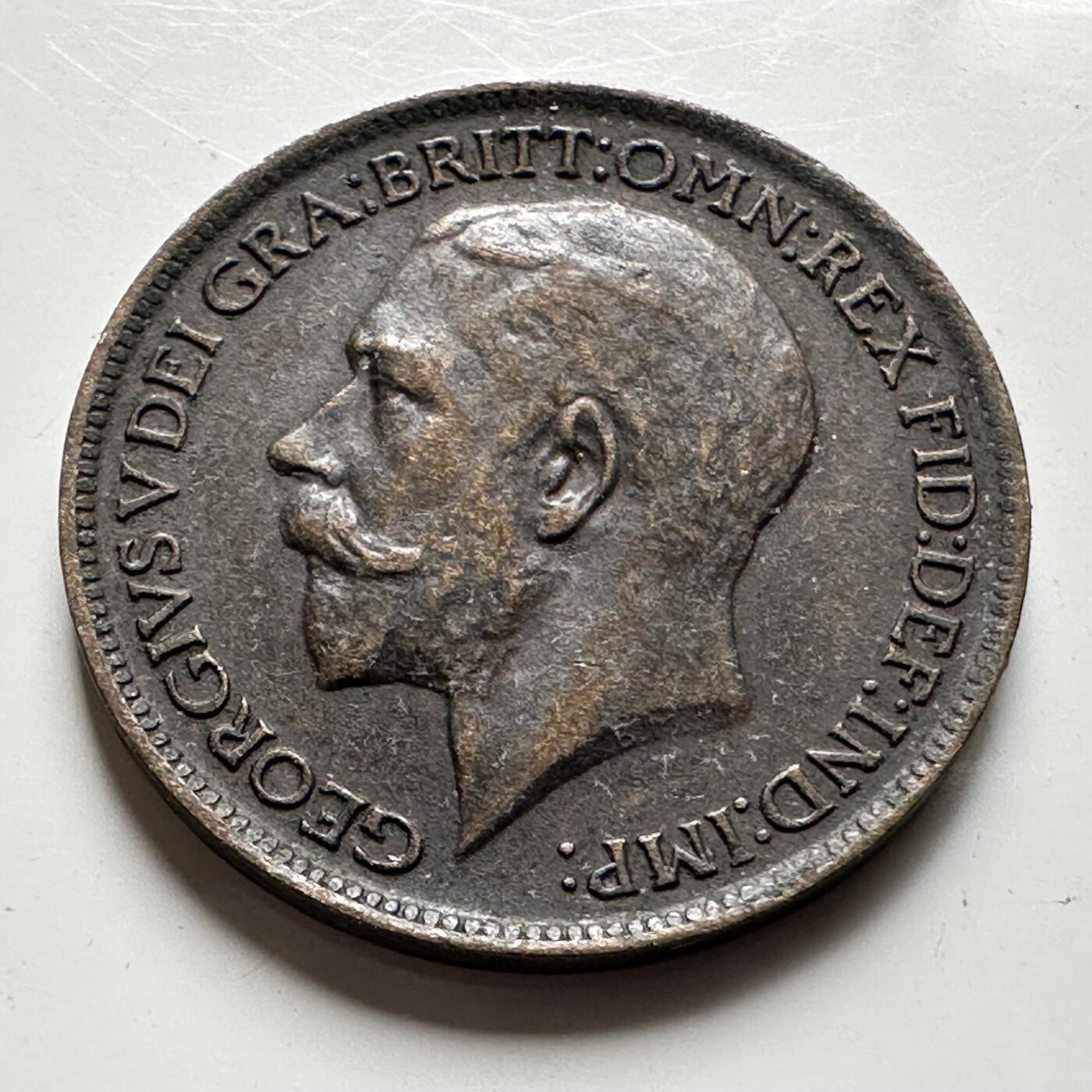 🌹外币初藏🌹🐯2026年第19场 快递已停，正月十五后再发 英国1913年1/4便士 一法新