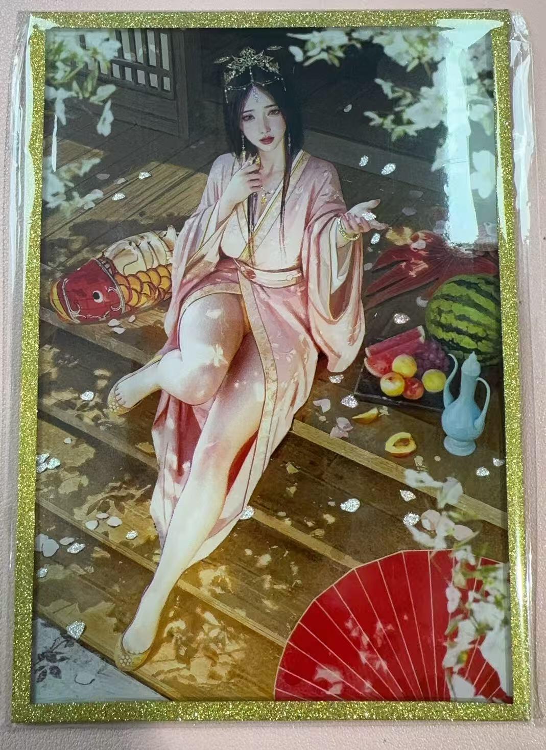 周四第100期阳大大卡牌拍卖第100期（持续收拍品，周六晚上九点截拍，进群福利早知道） 【色纸】焱卡文化 刷子 大乔 双服饰 色纸2张 80包炎卡才配一套，极度稀缺，非普通色纸，是高清亚克力色纸