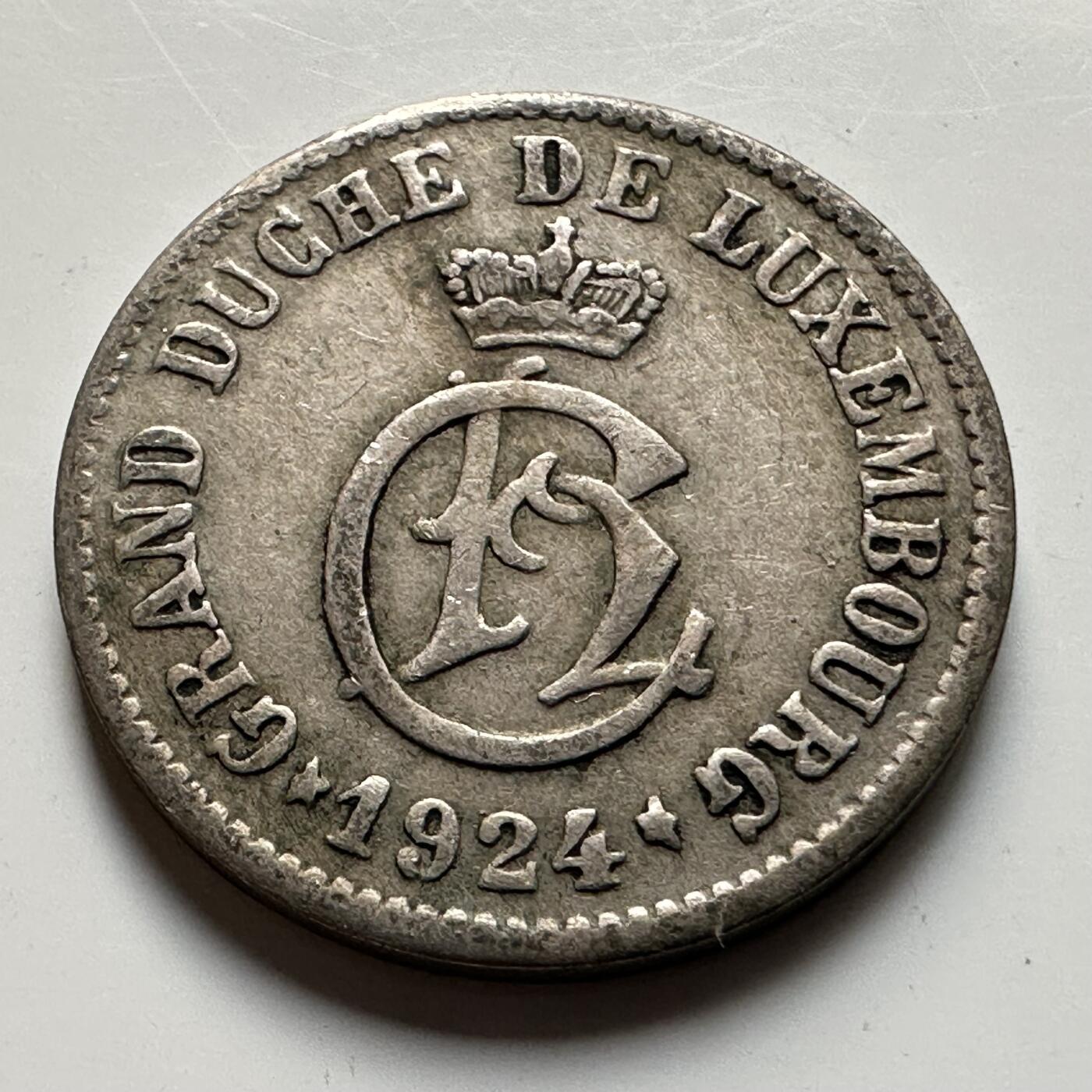 🌹外币初藏🌹🐯2026年第19场 快递已停，正月十五后再发 卢森堡1924年五分