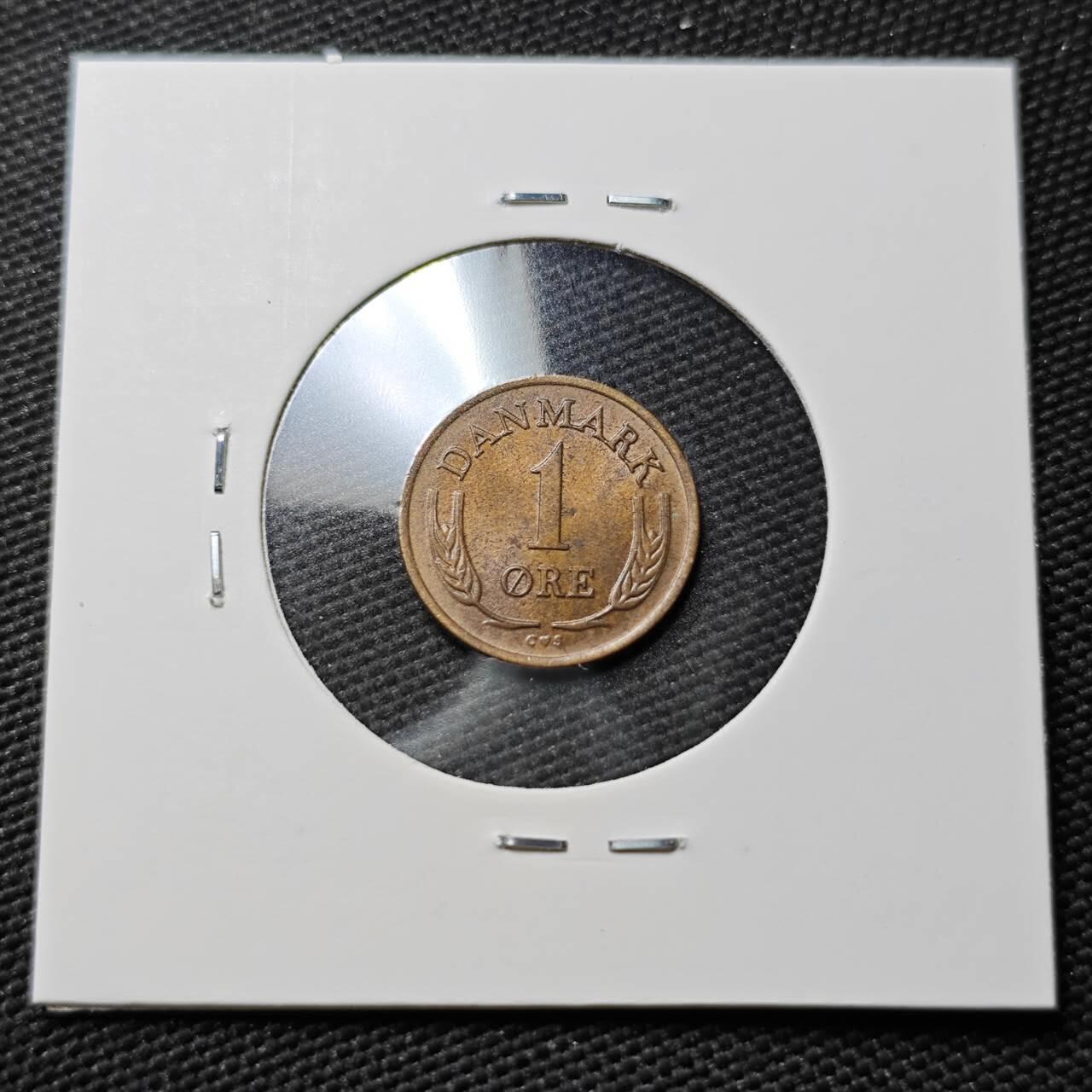 KK钱币收藏小铺  第397期 百期特怕（四拍之一） 2月预留时间 周末发货  1962丹麦1欧尔铜币 好品 少见