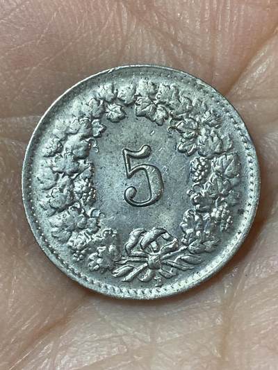 2026年第二十四场(总第一百九十三场）外国好品散币场(免佣金) - 瑞士🇨🇭1954年5拉彭(第二版，B标伯尔尼造)