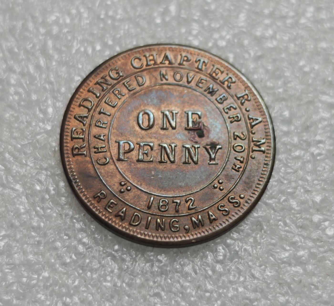 瓶子🏺第229期拍卖会[节后2月24日发货]   1872年  共济会1便士代币