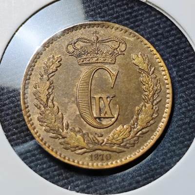 KK钱币收藏小铺  第397期 百期特怕（四拍之一） 2月预留时间 周末发货 -  1870丹麦1分铜币