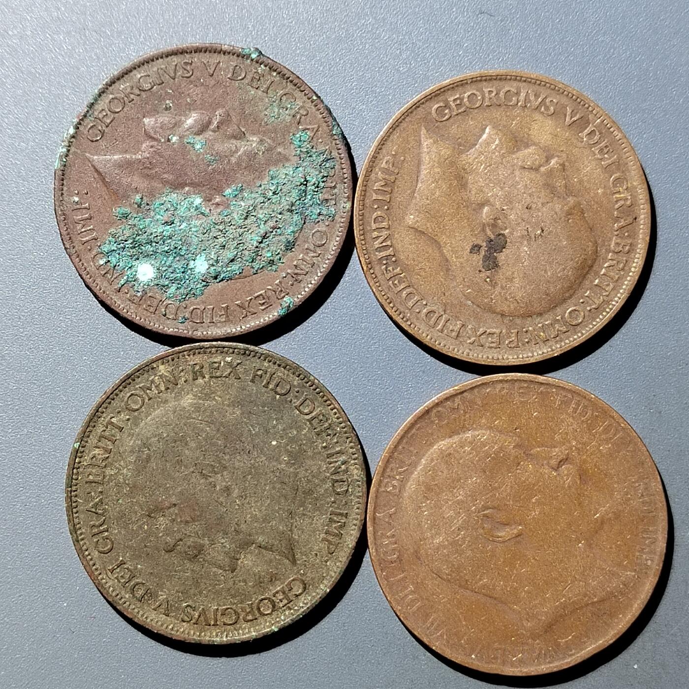 PCAI钱币  23-759  古钱铜元小专场 英国币四枚