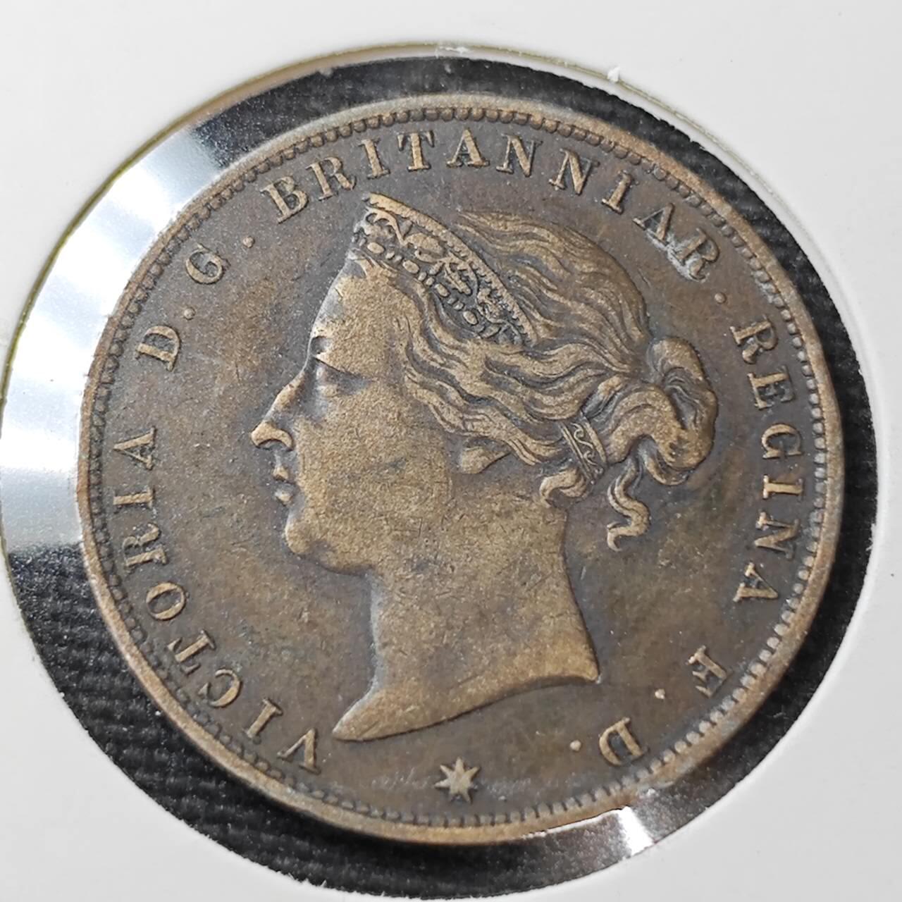 KK钱币收藏小铺  第398期 百期特拍（四拍之二） 2月预留时间 周末发货  1894英属泽西维多利亚女王1/12先令铜币