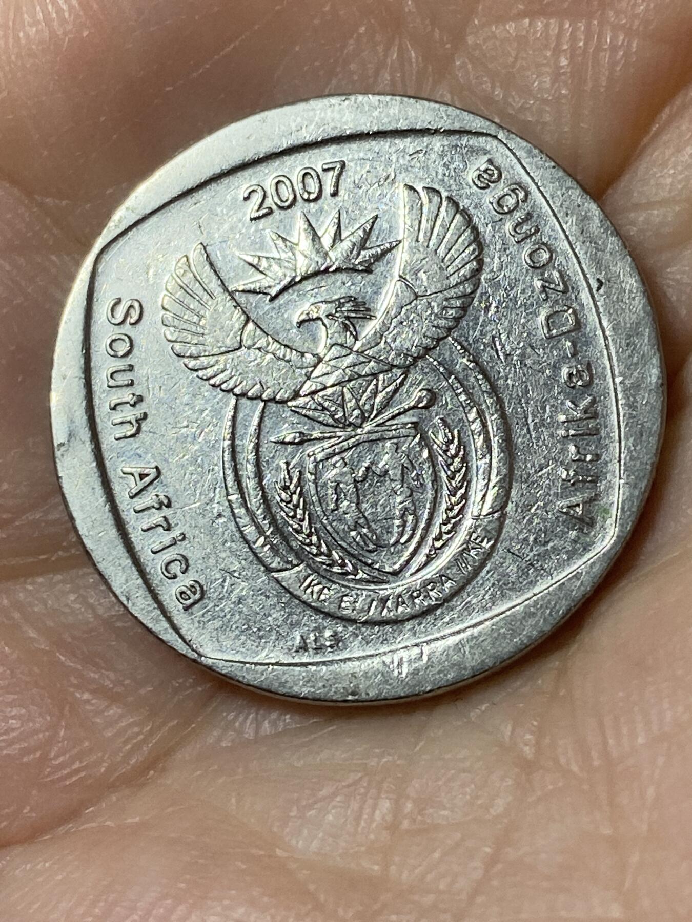 2026年第二十三场(总第一百九十二场）外国好品散币场(年后发货) 南非🇿🇦2007单年份2兰特(英文和聪加语版)