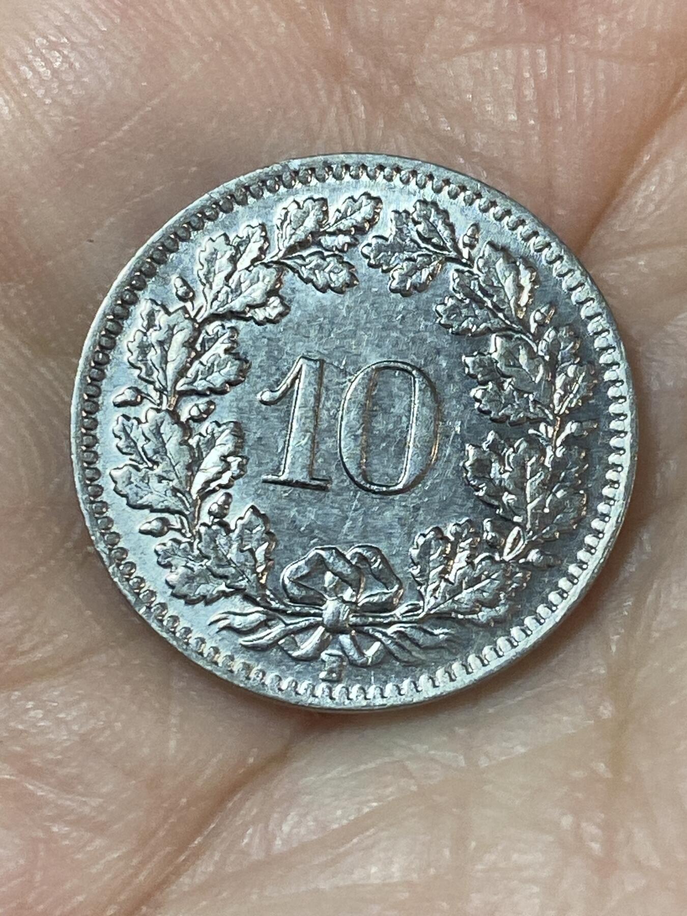 2026年第二十四场(总第一百九十三场）外国好品散币场(免佣金) 少见版本–瑞士🇨🇭1939年10拉彭(第四版，B标伯尔尼造，纯镍材质版，关门年)