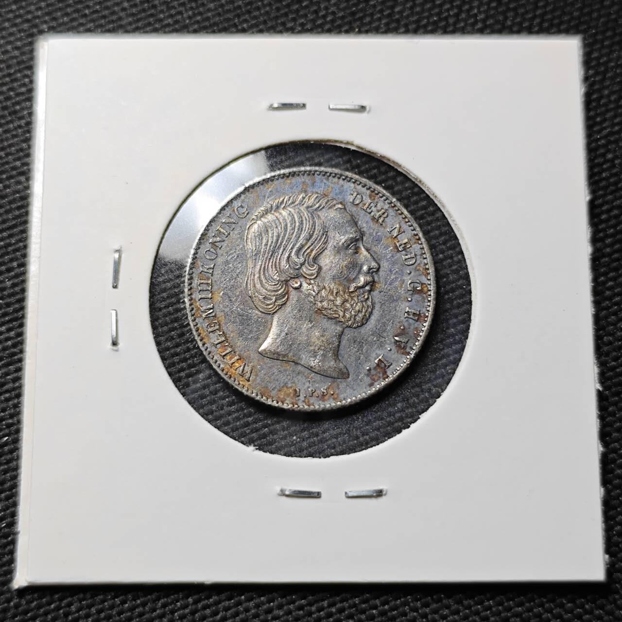 KK钱币收藏小铺  第397期 百期特怕（四拍之一） 2月预留时间 周末发货  1861荷兰1/2盾银币 深打状态 细节好