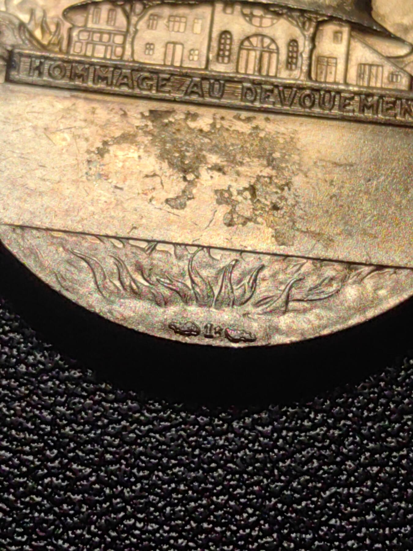 靖甫拍卖第四场 法国消防嘉奖奖章 银质镀金