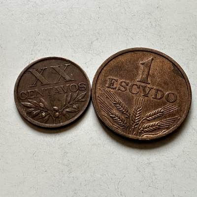 🌹外币初藏🌹🐯2026年第19场 快递已停，正月十五后再发 - 葡萄牙两枚