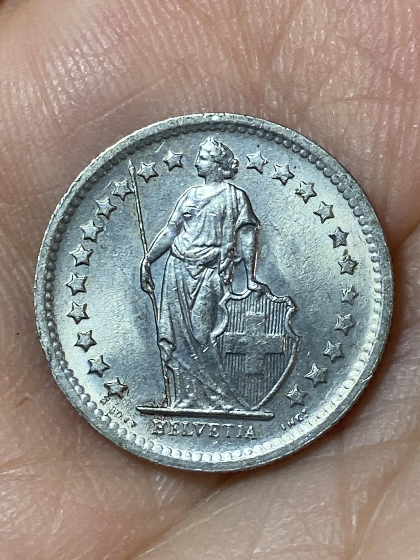 2026年第二十四场(总第一百九十三场）外国好品散币场(免佣金) 瑞士🇨🇭1969年1/2法郎(第三版早期，B标伯尔尼造)
