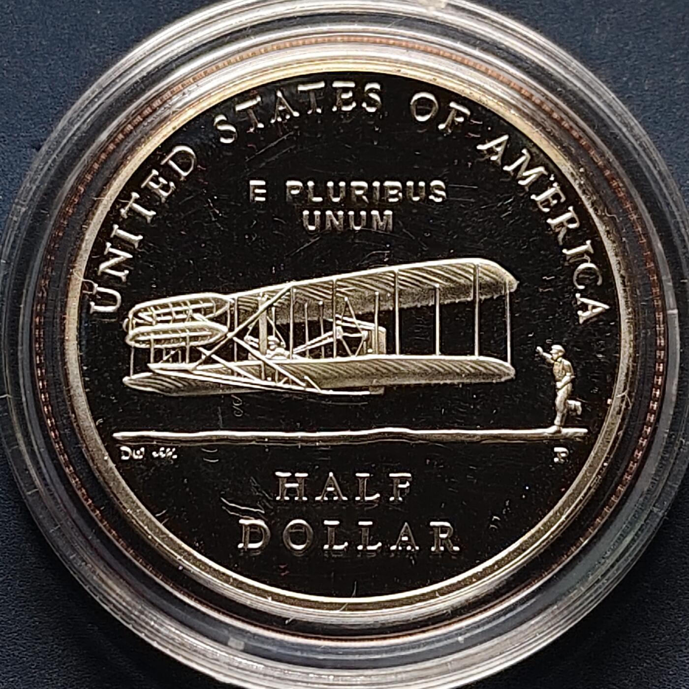 【全场包邮】纯粹捡漏拍502场 美国2003年半元首次飞行100周年精制纪念币